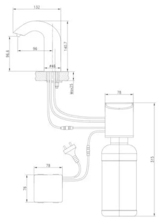 Дозатор для жидкого мыла Lemark Project бесконтактный (LM4642CE)